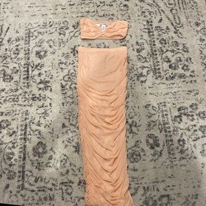 Peach skirt set